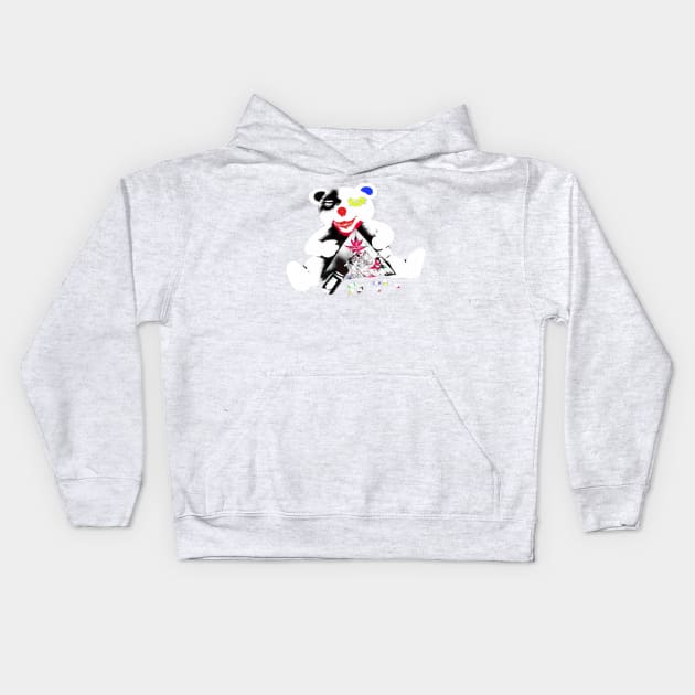 Trippy clown bear here to give you a scare Kids Hoodie by Trippy Critters